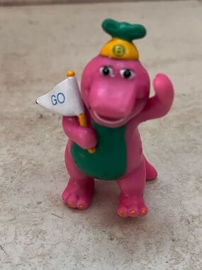 Vintage cheering Barney figure Barney the friendly dinosaur